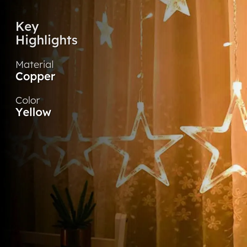 Starry Nights Curtain String Light media 2
