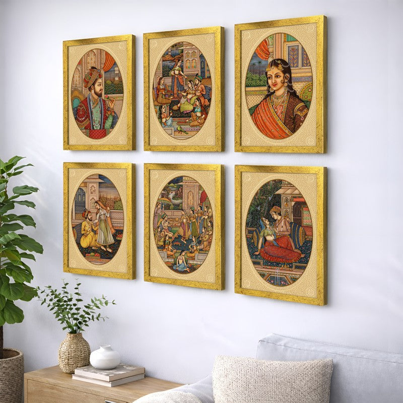 Imperial Portraits Paper Wall Painting With Frame - Set Of Six media 3