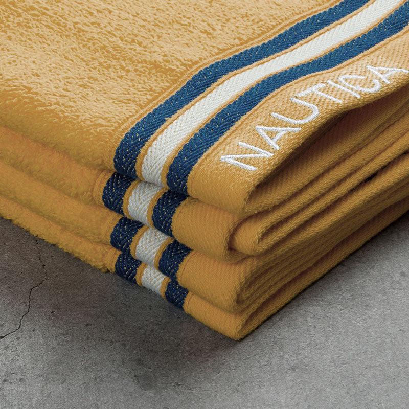 Nautica Dove Down Cotton Hand & Face Towel (Beige) - Set Of Four media 5