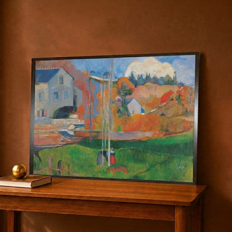 Landscape in Brittany the David Mill Canvas Wall Painting - 16 x 12 Inches