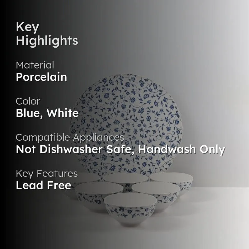 Pop Of Blue Dinner Set - 7 Piece Set media 2