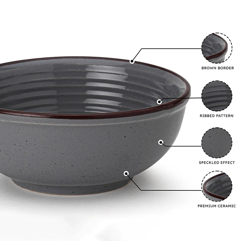 Terra Ridge Serving Bowl (Grey/1000 mL) - Set Of Two media 4