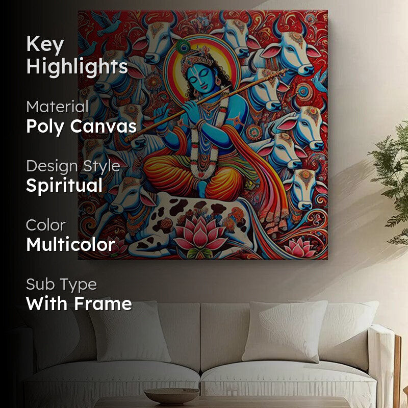 Lord Krishna Wall Painting media 2