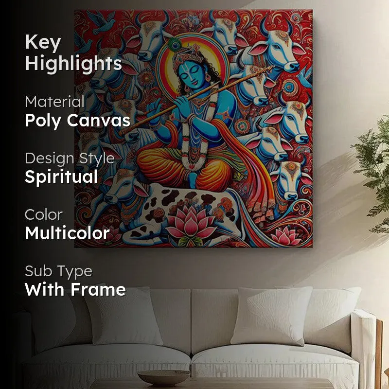 Lord Krishna Wall Painting media 2