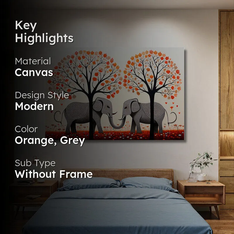 Lines Of Elephants Wall Art media 2