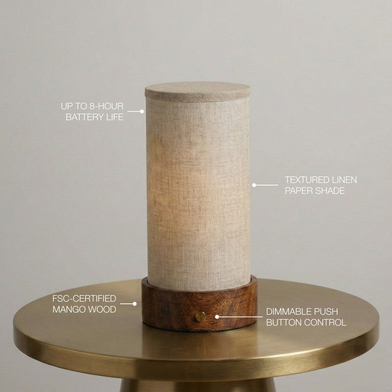 Fig Living Magnus Touch Lamp - Beige media 4
