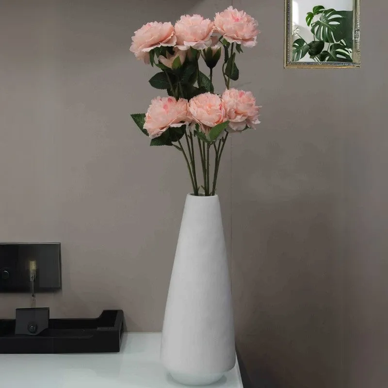 Lifelike Artificial Rose Flower With Natural Touch (Pink) - Set of Three media 3