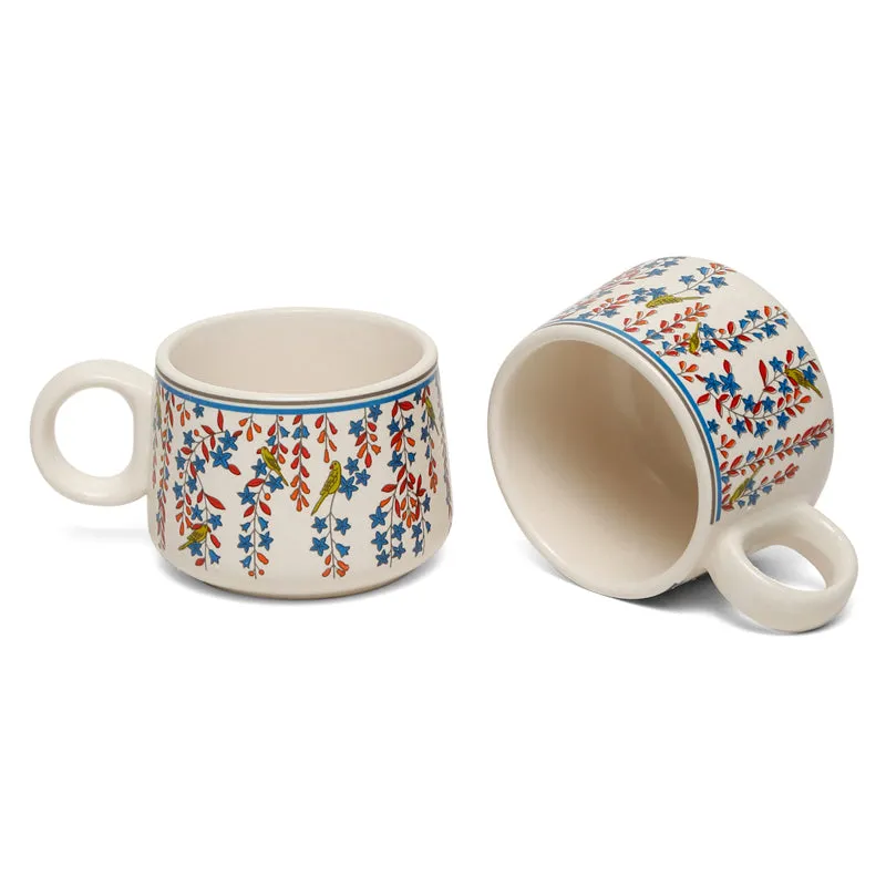 Blossom Ceramic,Stoneware Tea Cup (120 mL Each) - Set Of Six media 4