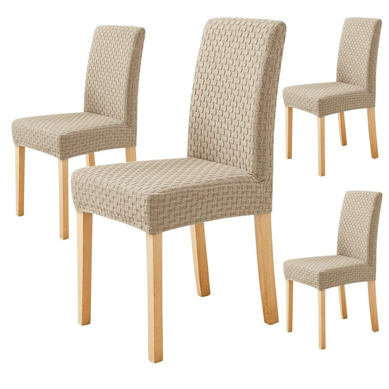 StyloCraze Fit Chair Cover (Beige) - Set Of Four media 3