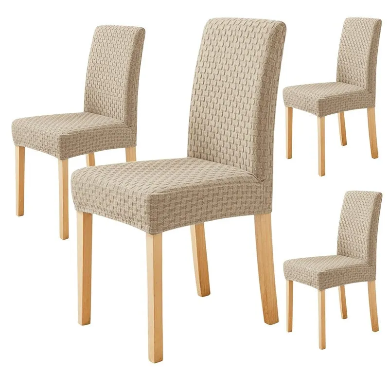 StyloCraze Fit Chair Cover (Beige) - Set Of Four media 3