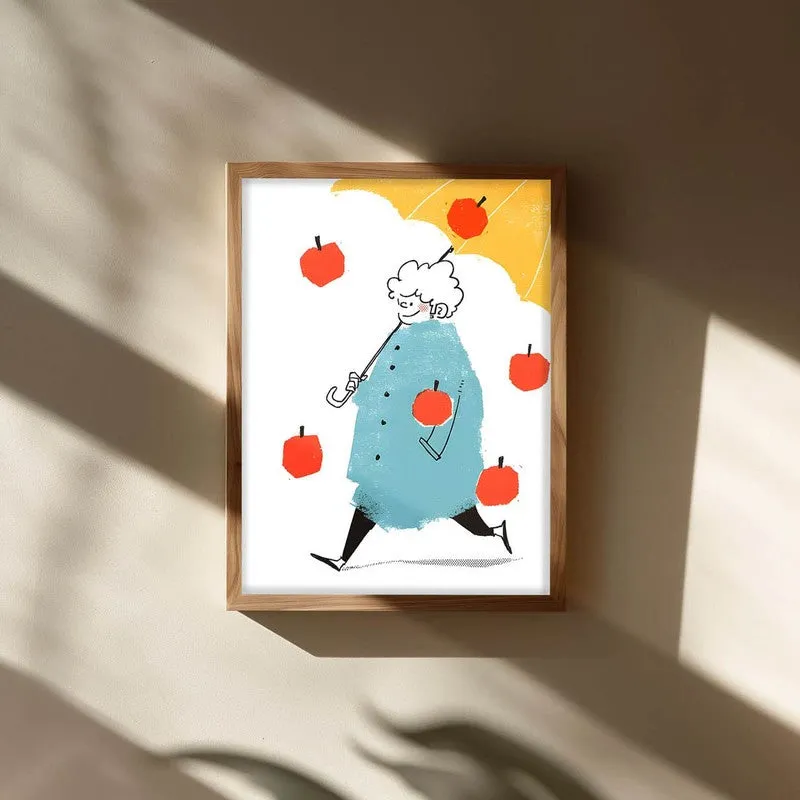 Fruit Fall Archival Canvas Wall Art - Brown media 3