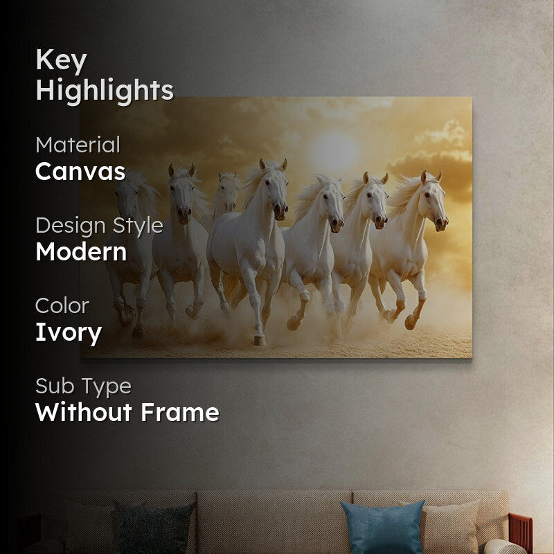 Golden Palominos Seven Horse Wall Painting media 2