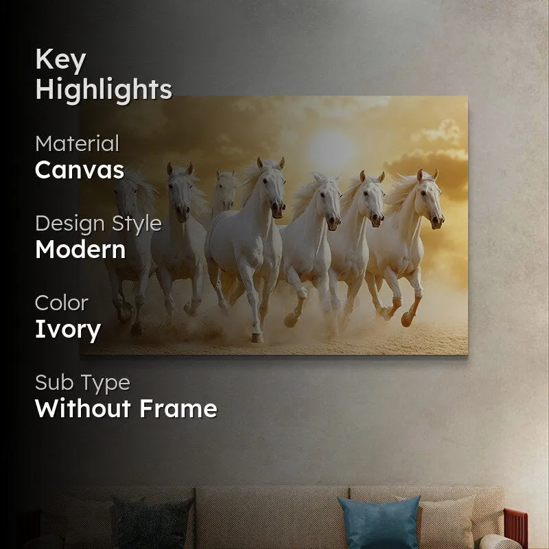 Golden Palominos Seven Horse Wall Painting media 2