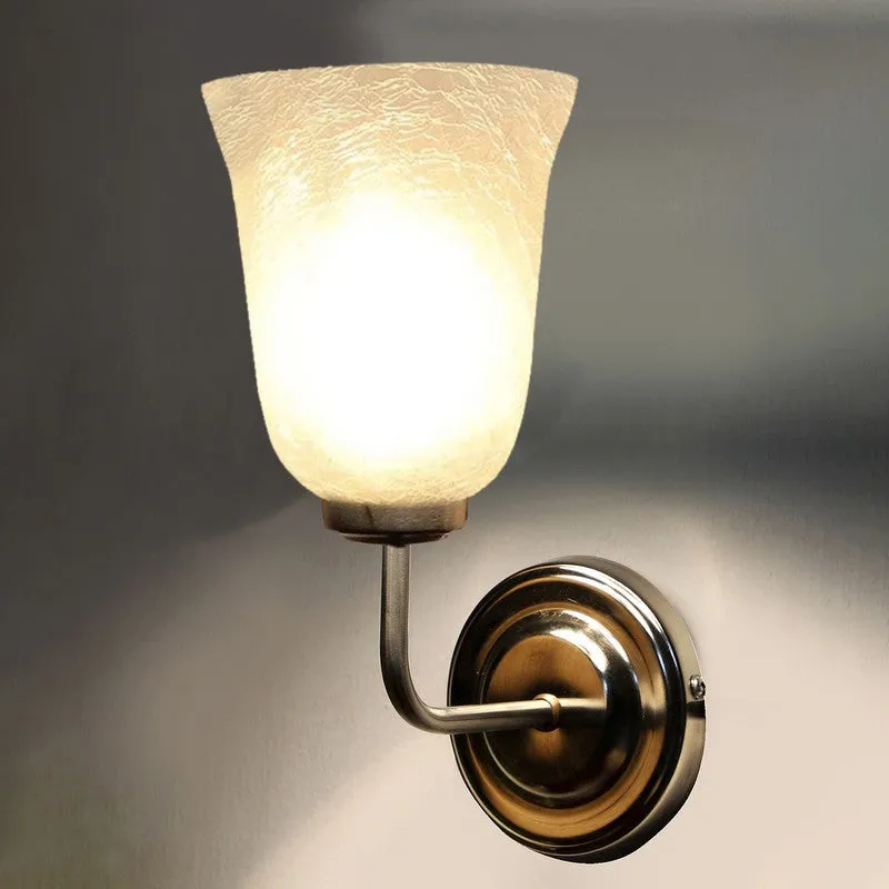 Brushed Nickel Glass Wall Lamp media 8