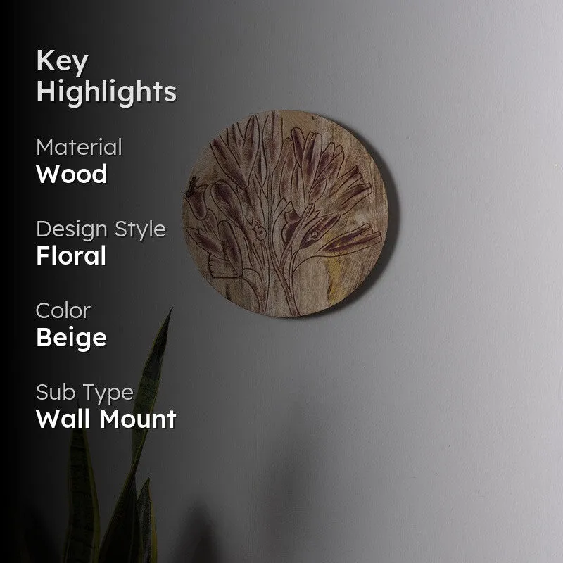 Vibrant Floral Wooden Wall Plate media 2