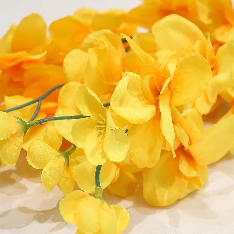 Decorative Artificial Orchid Flower (Yellow) - Set Of Five media 4