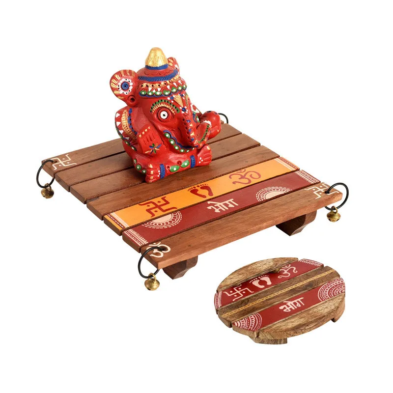 Shameem Pooja Chowki - Three Piece Set media 5