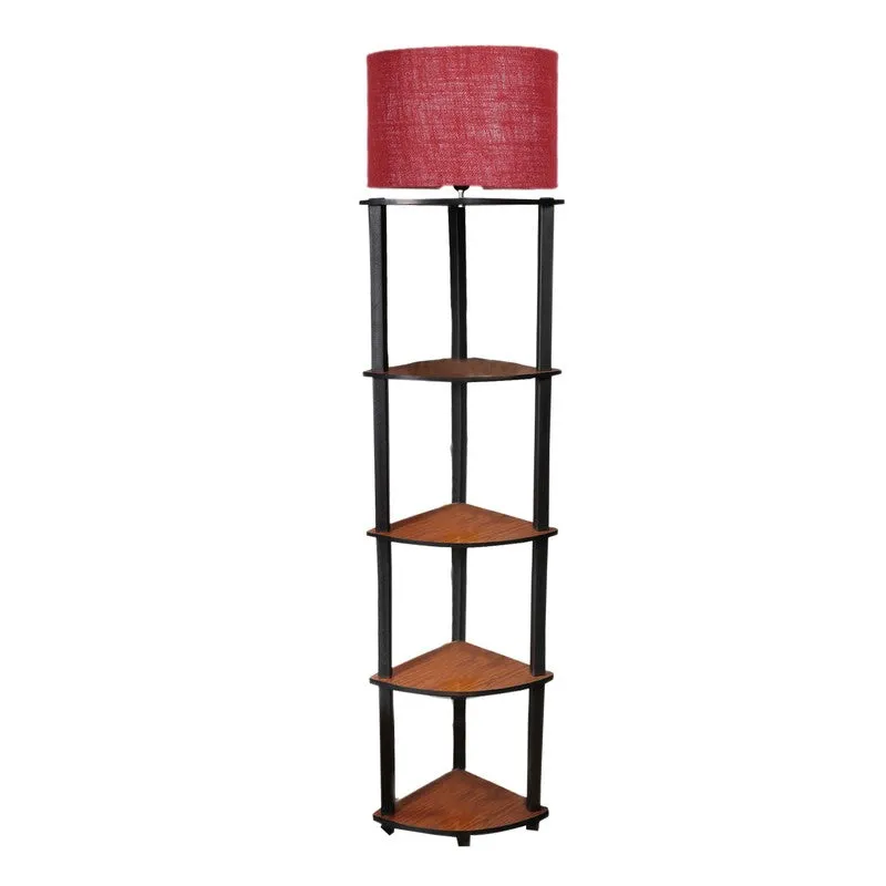 Cylindra Shimmer Floor Lamp (Maroon) media 6