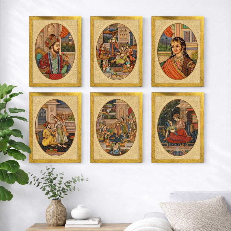 Imperial Portraits Paper Wall Painting With Frame - Set Of Six media 4