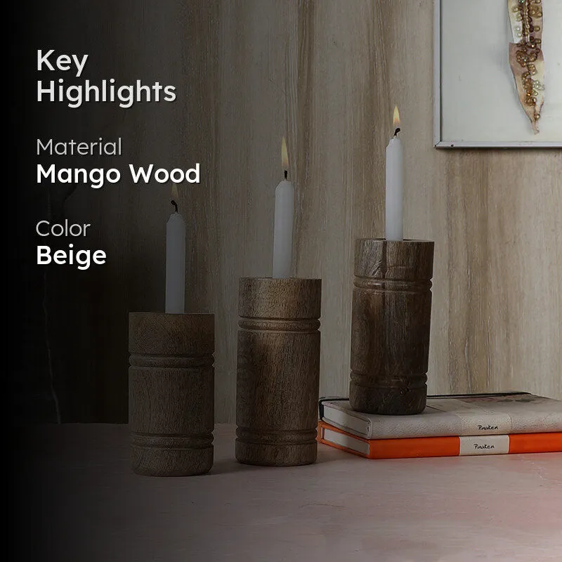 Kindra Mango Wood Candle - Set Of Three media 2