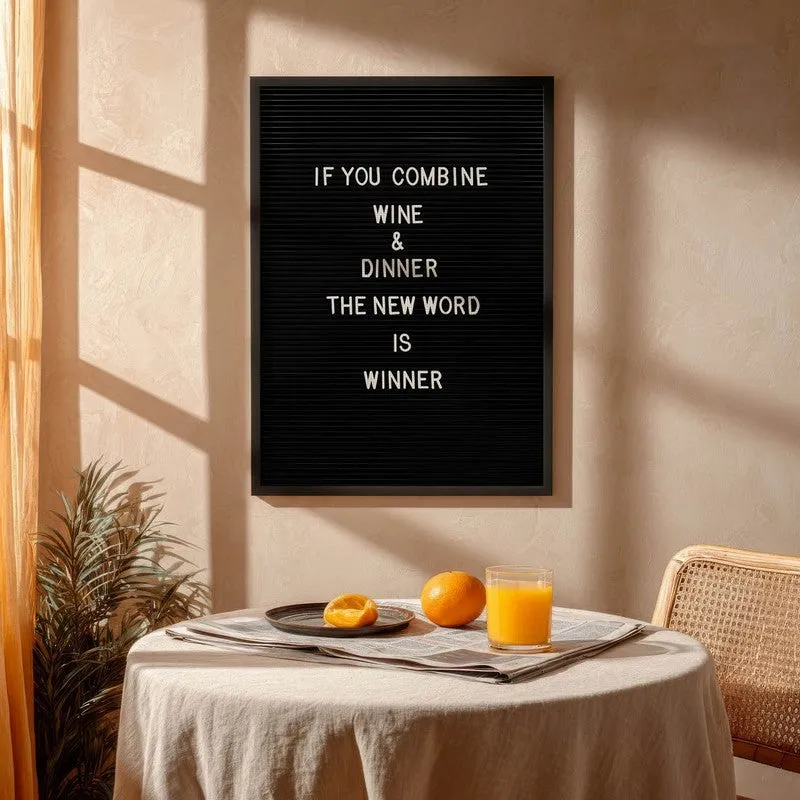 Wine Domination Archival Canvas Wall Art - Black media 4
