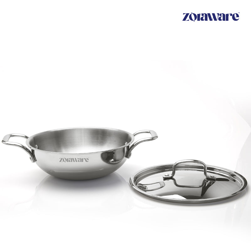 Zoraware Induction Safe Triply Kadhai With Lid - 4700 mL/28 CM media 4