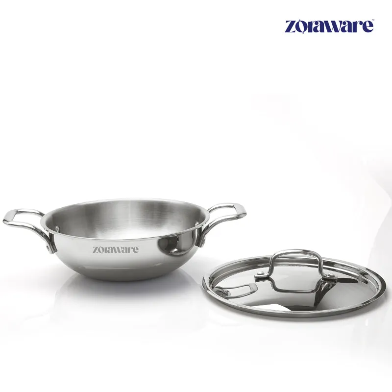 Zoraware Induction Safe Triply Kadhai With Lid - 4700 mL/28 CM media 4