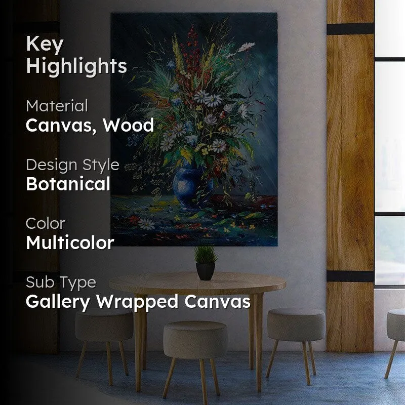 Bouquet Of Wild Flora Canvas Wall Painting - Gallery Wrap media 2