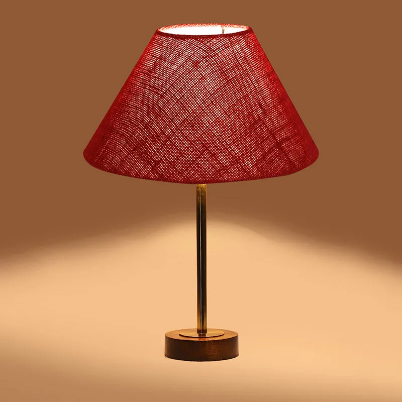 Sienna II Rodin Wooden Table Lamp - Maroon,Gold,Brown media 6