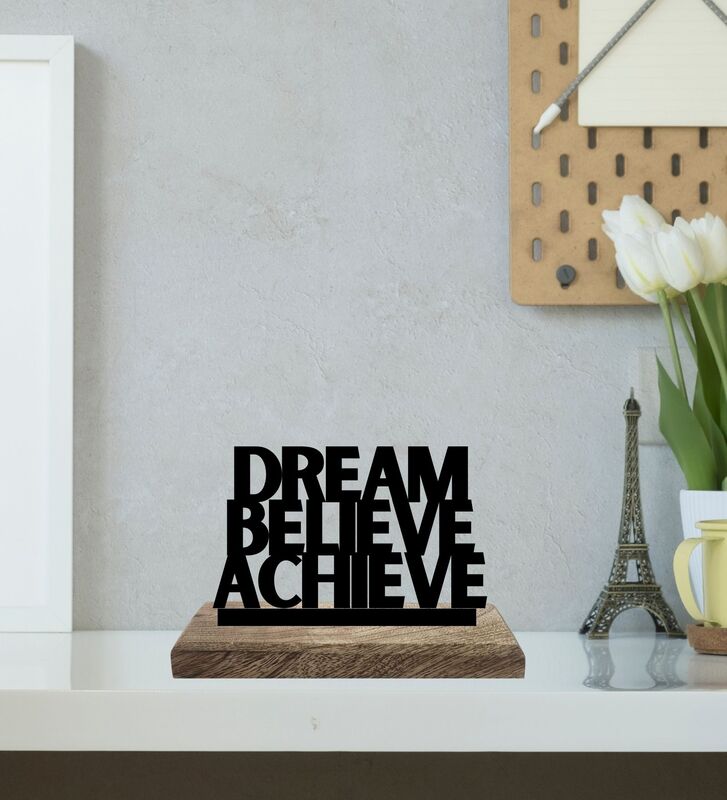 Achieve through Action Typography Showpiece - Set Of Two media 3