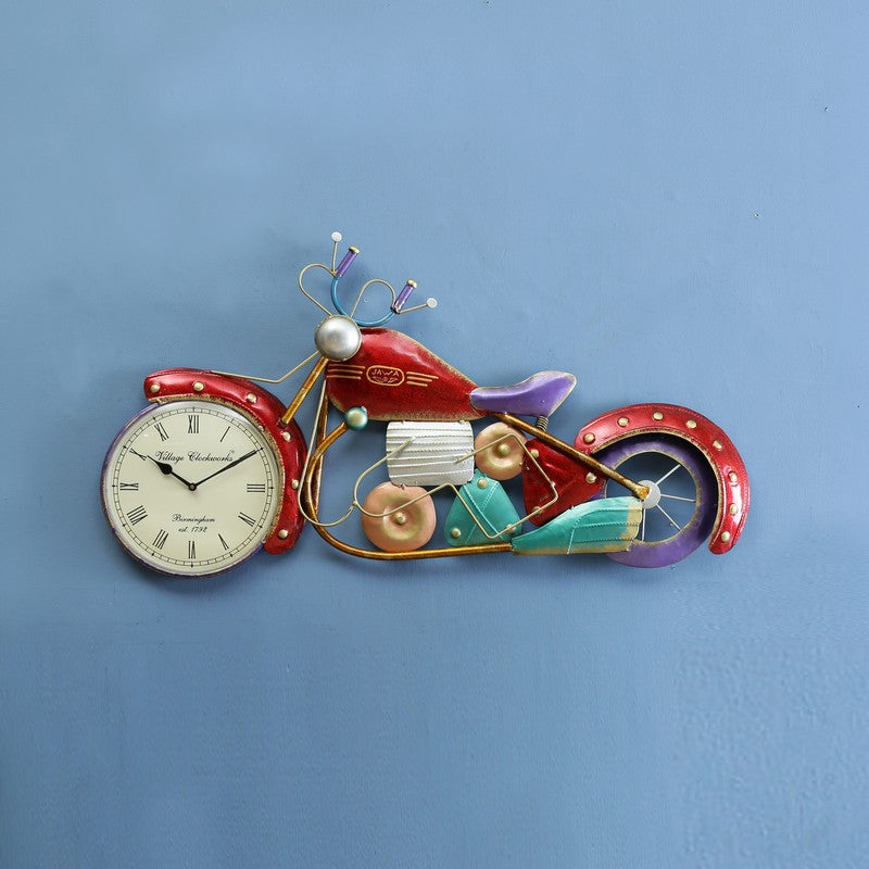 Jawa Rider Inspired Metal Wall Clock media 3