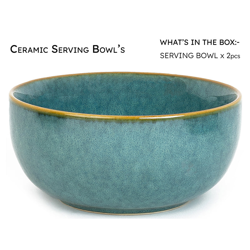 Careina Ceramic Snack Bowl (1000 mL) - Set Of Two media 3