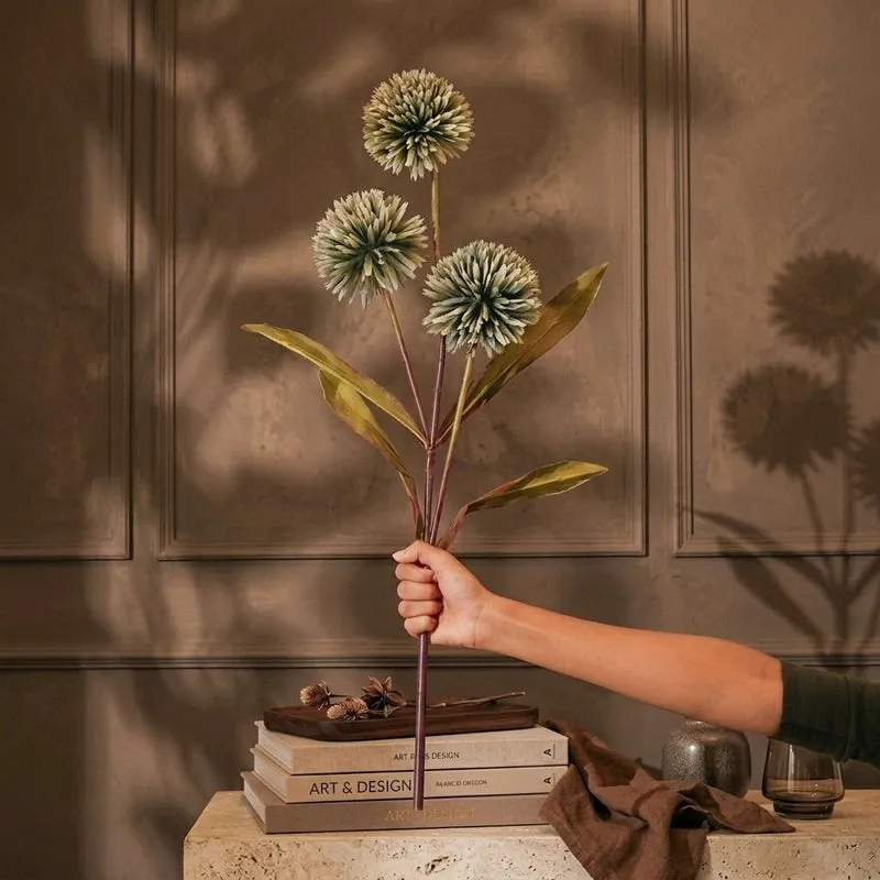 Faux Autumn Chrysanthemum Flower Stick (Green) - 43 CM media 3