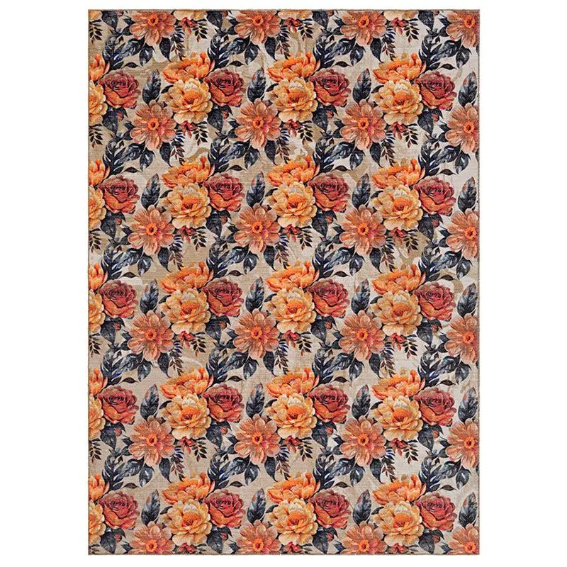 Charlotte Floral Carpet - Orange & Red media 1