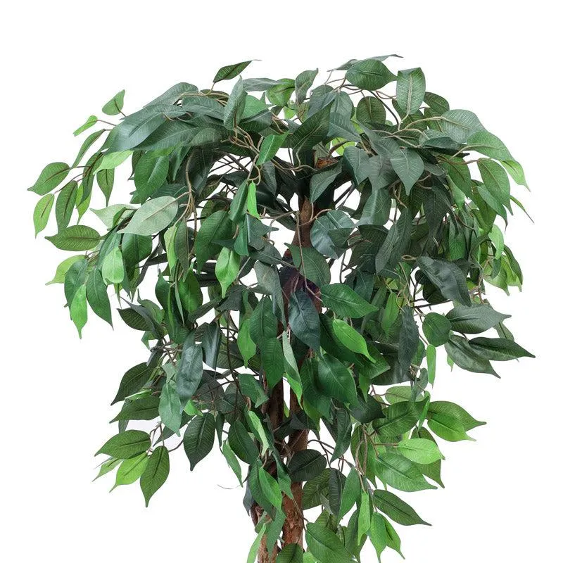 Artificial Realistic Ficus Plant With Black Plastic Pot - 3.9 Feet media 3