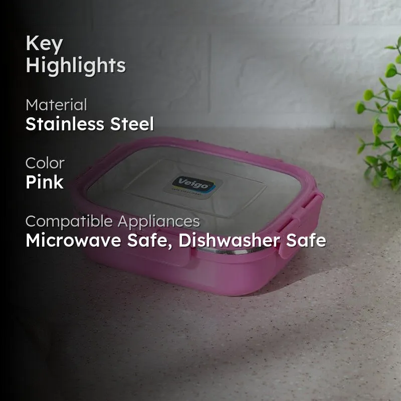 Vault Microwave Safe Lunch Box (Pink) - 575 mL media 2