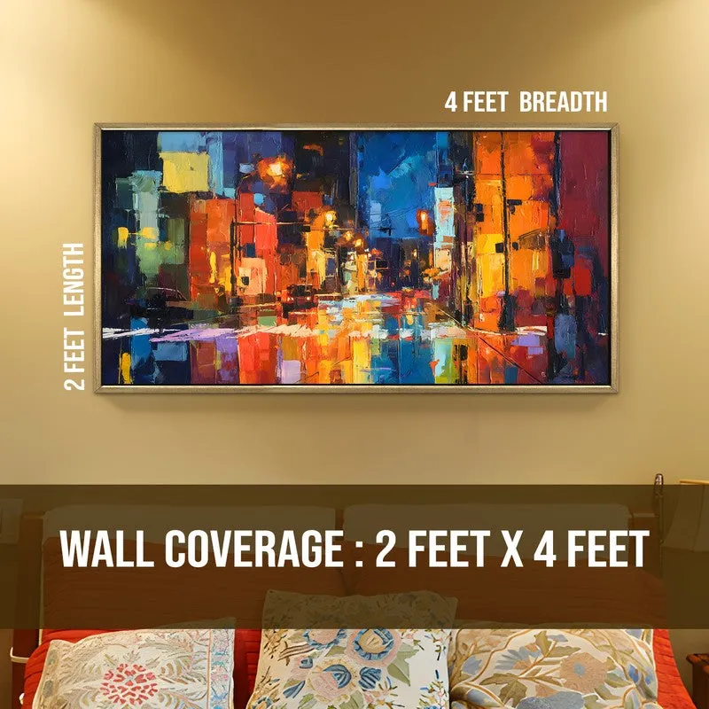 Midnight Streets Canvas Wall Painting With Frame media 8