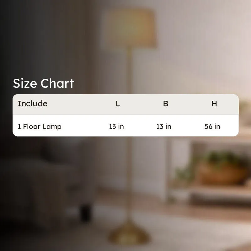 Gabriella Fabric Floor Lamp - Gold & Beige media 7