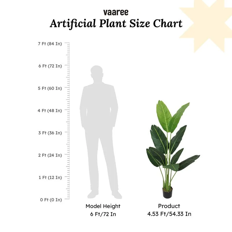 Ardella Artificial Banana Plant With Black Fiber Pot - 4.4 Feet media 10