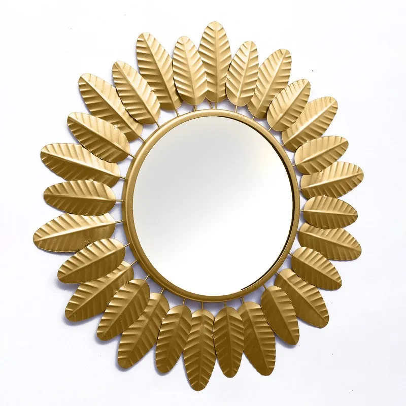 Celeste Floral Halo Wall Mirror (Brown) media 4