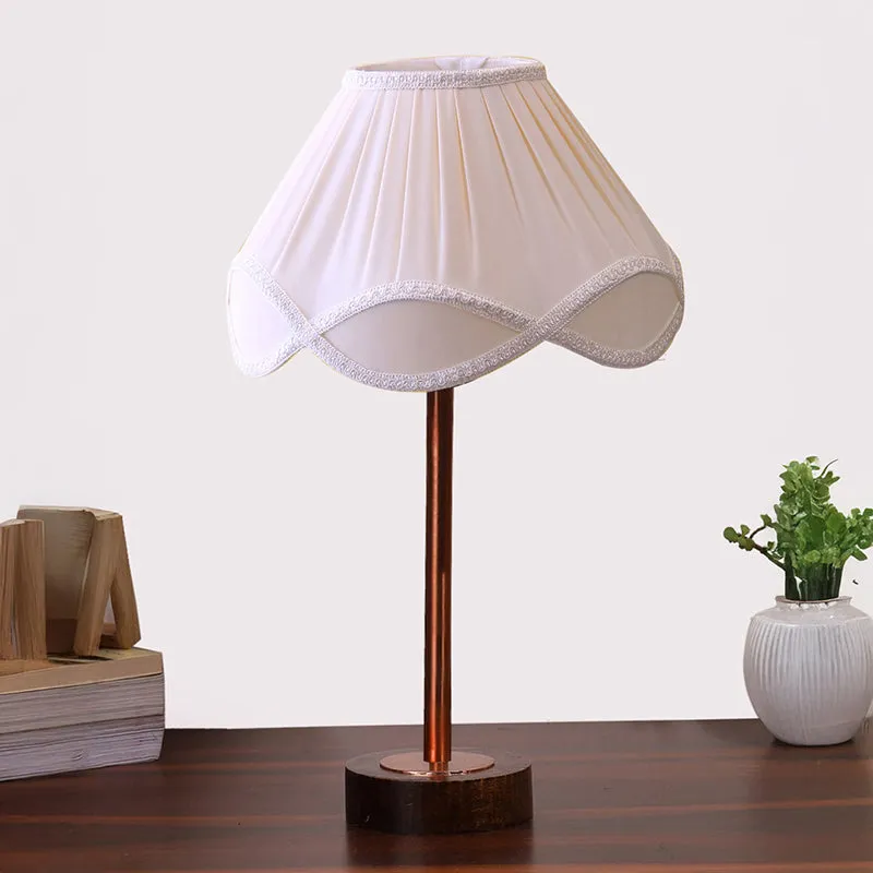 Valencia Rodin Wooden Table Lamp - OffWhite,Copper,Brown media 3