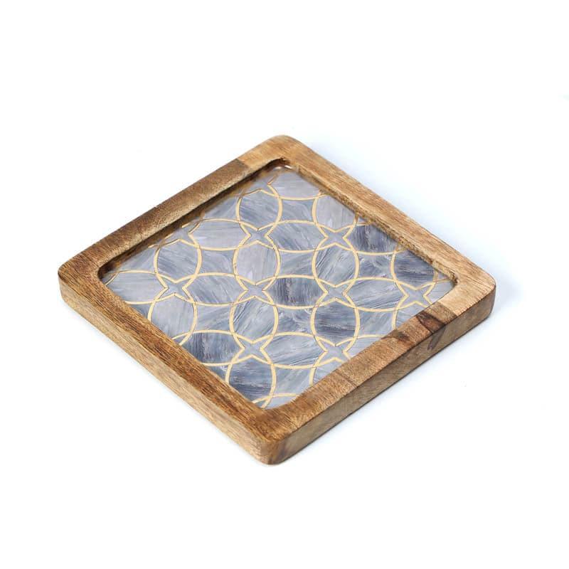 Chiva Wooden Square Mangowood Wood Platter media 3