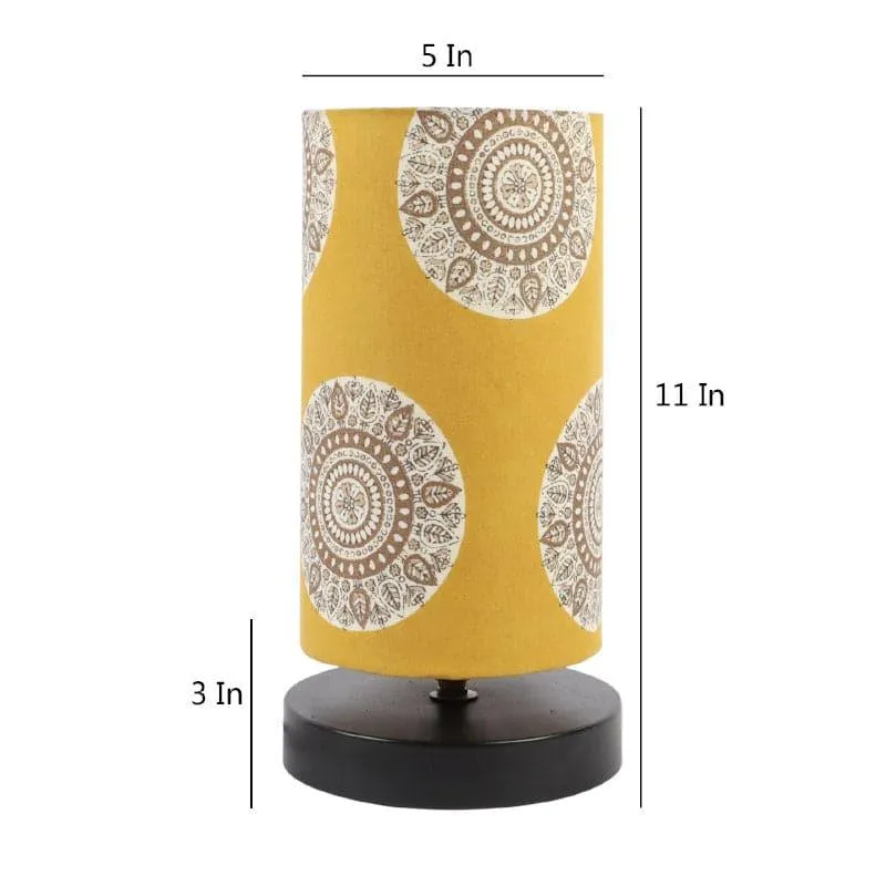 Mandala Merry Torine Fabric Table Lamp - Yellow,White,Black media 5