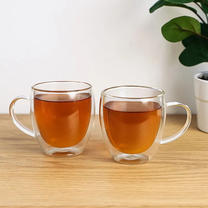 Cooltrex Glass Tea Cup (250 mL Each) - Set of Two media 1