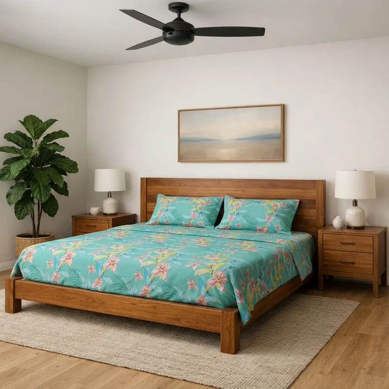 Entwined Floral Microfiber Bedsheet - 115 GSM media 1