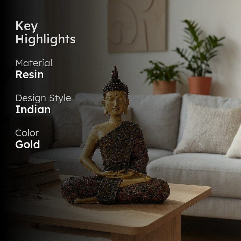 Peaceful Buddha Showpiece media 2