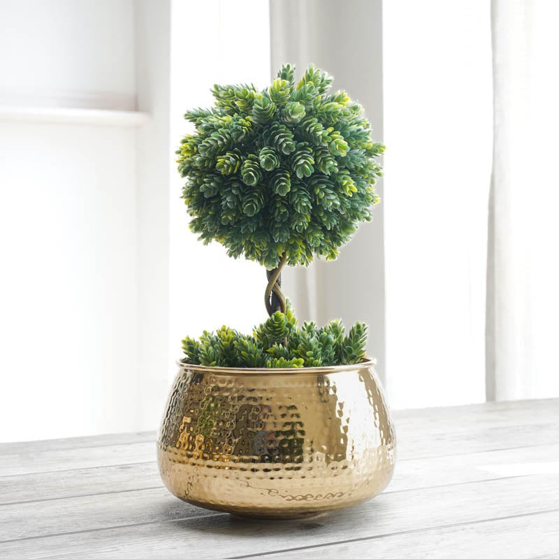 Classic Hammered  Planter - Gold media 2
