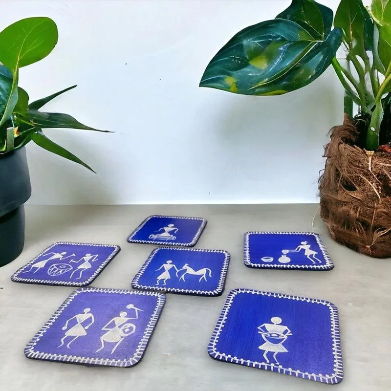 Savara Handcrafted Coaster (Blue) - Set Of Six media 4