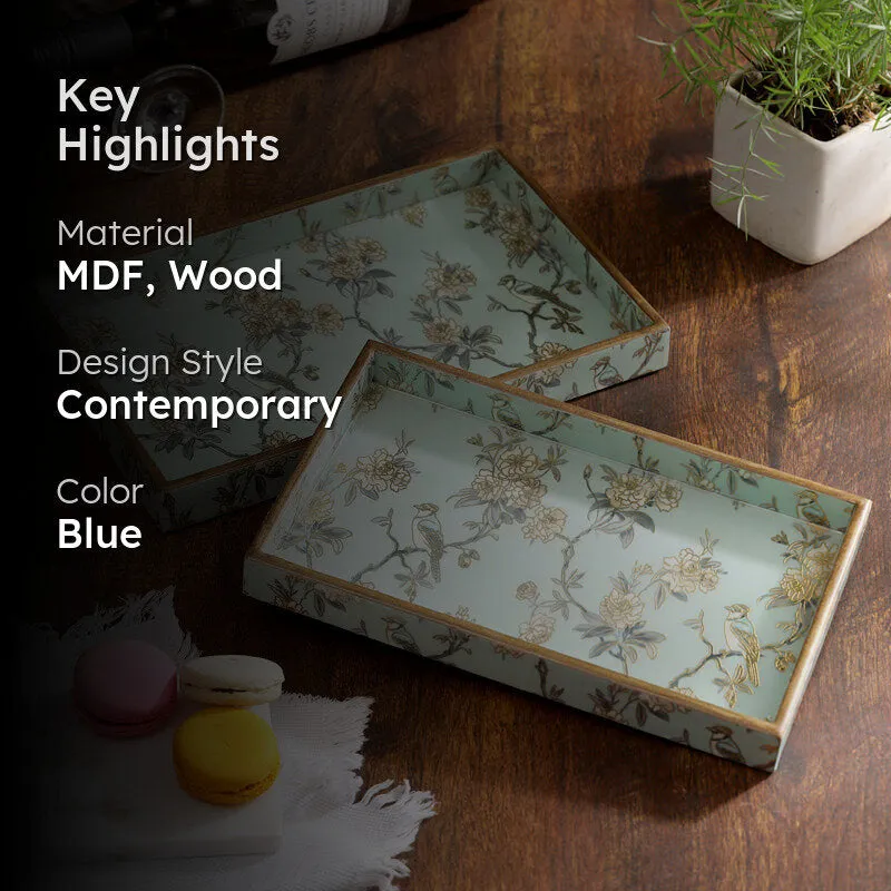 Mughal Mural Regal Serving Tray - Set Of Two media 2