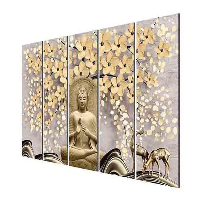 Peace Temple Wall Art - Five Piece Set media 6
